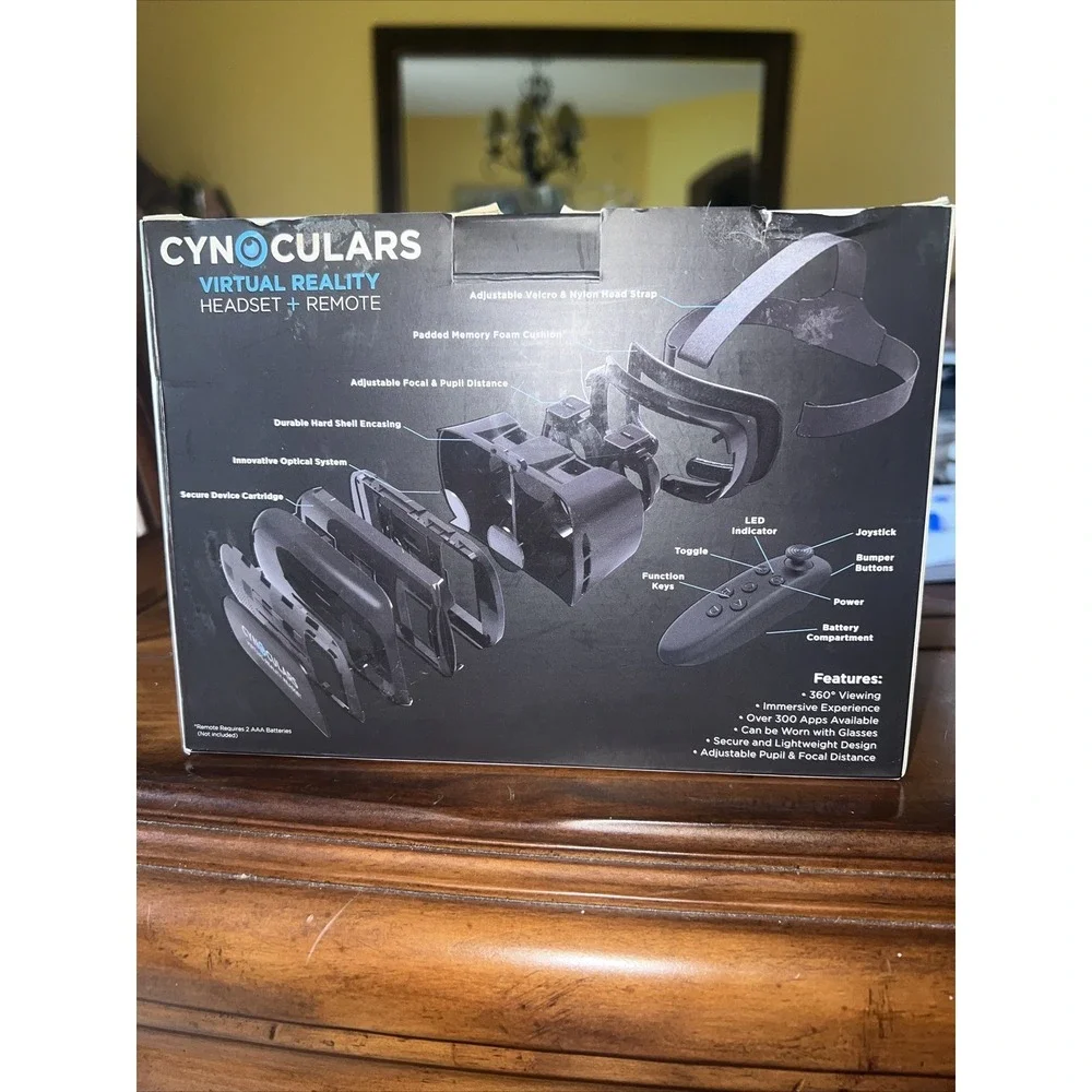 CYNOCULARS Virtual Reality Headset & Remote - As Seen On TV